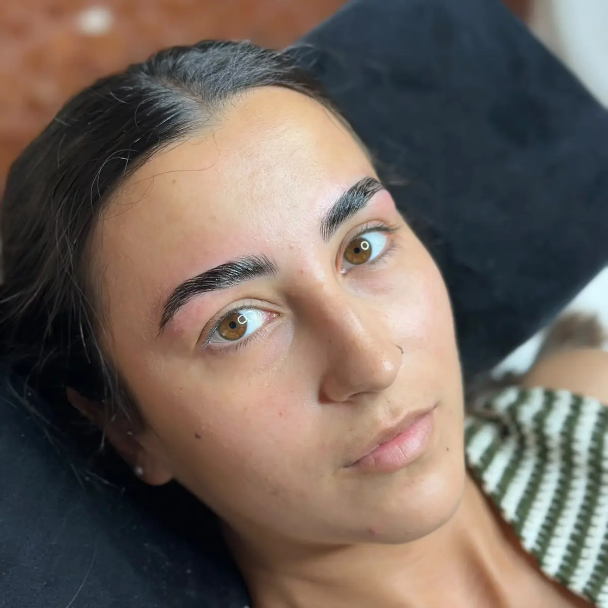 Resultado real de laminado de cejas realizado por Irene Ruiz